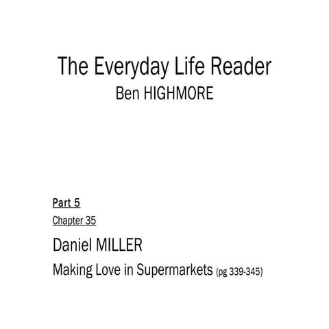 The everyday life reader dm sc