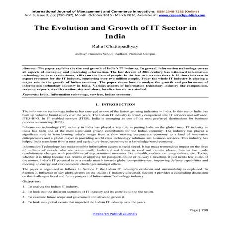 The evolution and growth of it sector in india