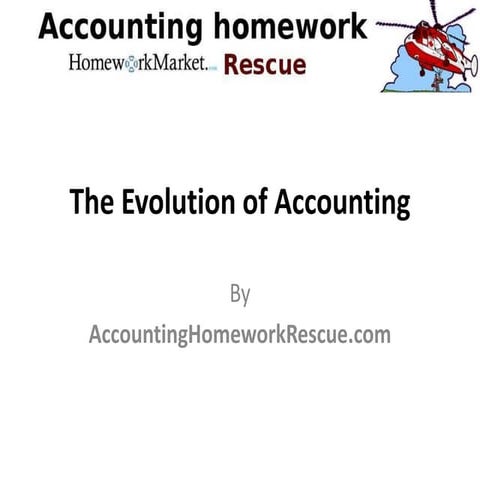 The evolution of accounting