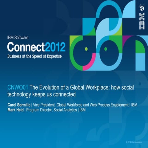 The evolution of a global workplace connect 2012 (cnw001)