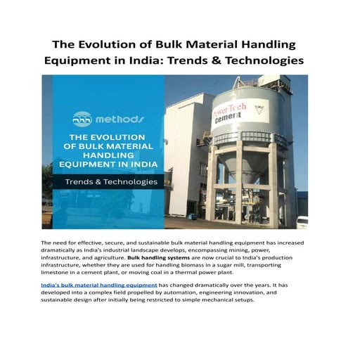 The Evolution of Bulk Material Handling Equipment in India_ Trends ...