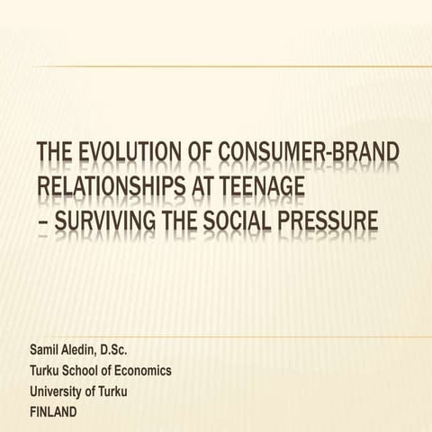 The evolution of consumer brand relationships