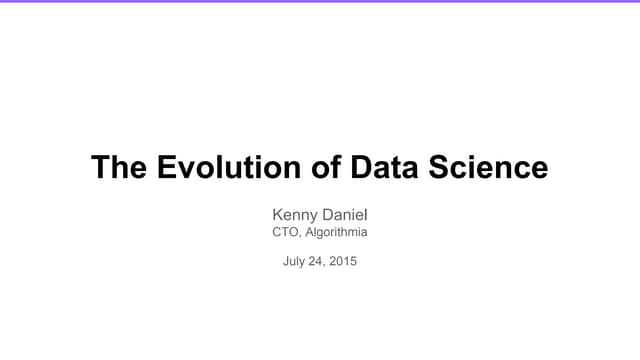 The Evolution of Data Science