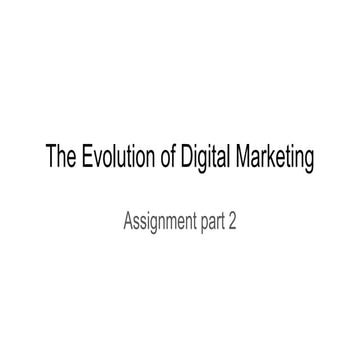 The Evolution of Digital Marketing 