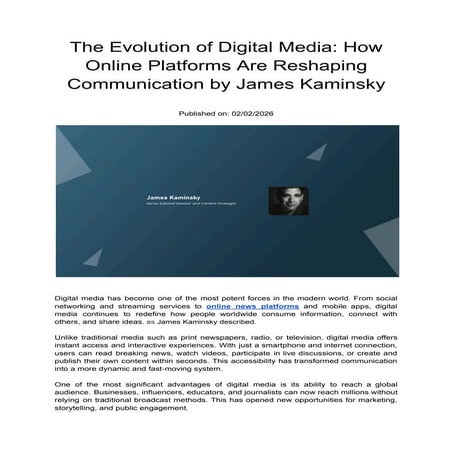 The Evolution of Digital Media_ How Online Platforms Are Reshaping ...