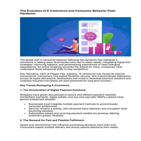 The Evolution Of E Commerce And Consumer Behavior Post Pandemic Zl Pdf
