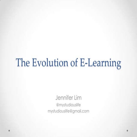 The Evolution of E-learning