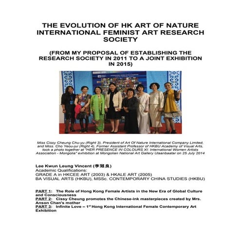 The Evolution of HK Art Of Nature International Feminist Art Research Society