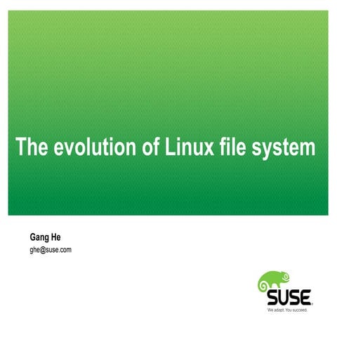 The evolution of linux file system | PPT