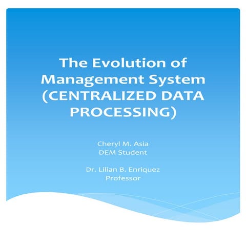 The evolution of management information system | PPTX