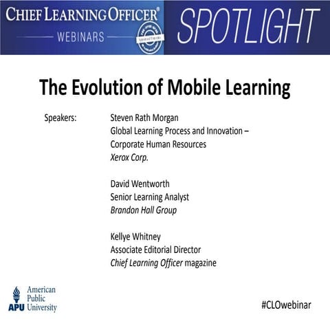The Evolution of Mobile Learning