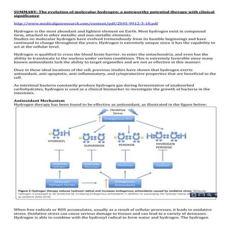 The evolution of molecular hydrogen - A summary | DOCX