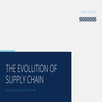 The Evolution of Supply Chain | James Heidrich
