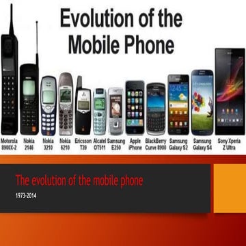 The evolution of the mobile phone