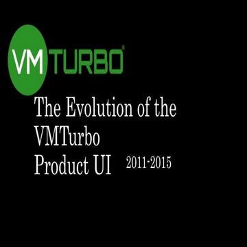 The Evolution of the VMTurbo, now Turbonomic, Product UI