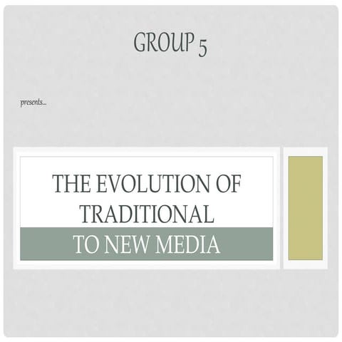 Media and information literacy 2 | Evolution of Media | PDF