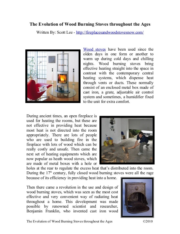 The evolution of wood burning stoves throughout the ages