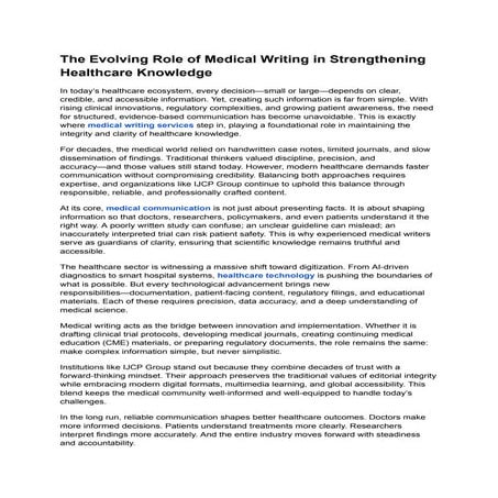 The Growing Role of Medical Writing in Modern Healthcare Technology.pdf