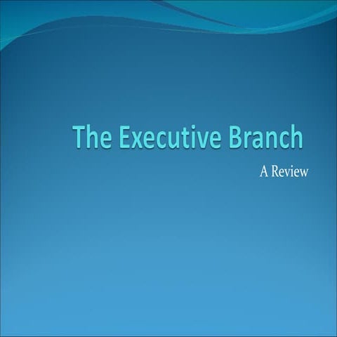 The executive branch