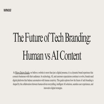 The Future of Tech Branding: Balancing Human Creativity and AI Content ...