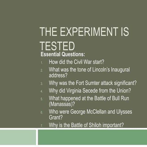 Which Of The Following Is Generally Tested By Experimentation The Experiment Is Tested | PPT