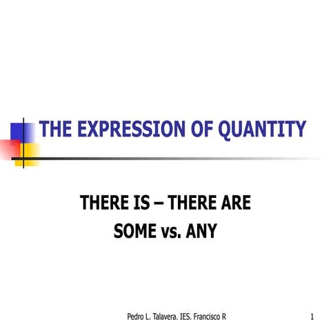 The Expression Of Quantity