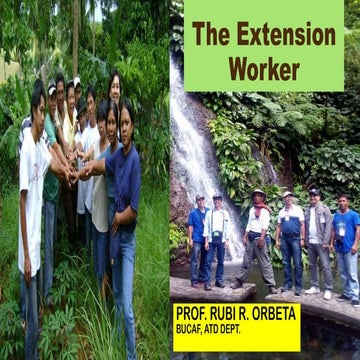 The Extension Worker - Prof. Rubi R. Orbeta