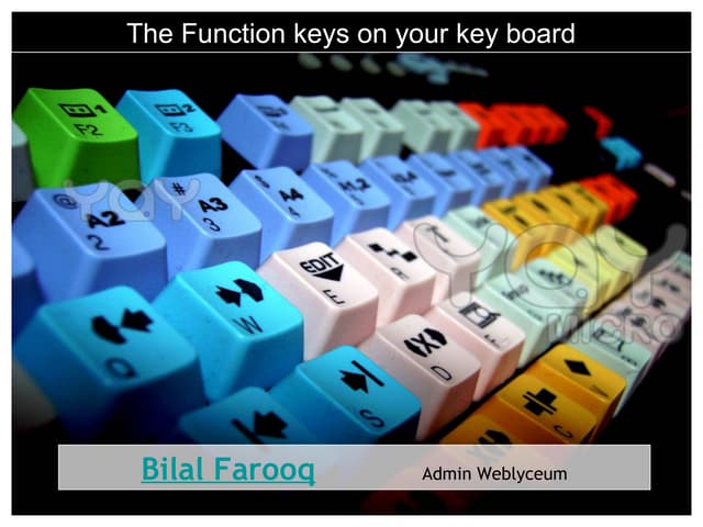 The f1 to f12 keys