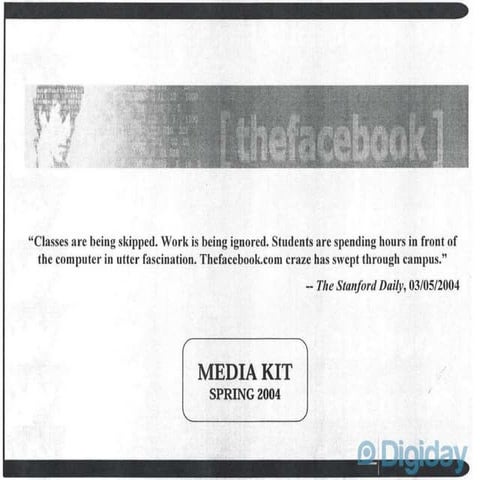 Thefacebook media kit 2004