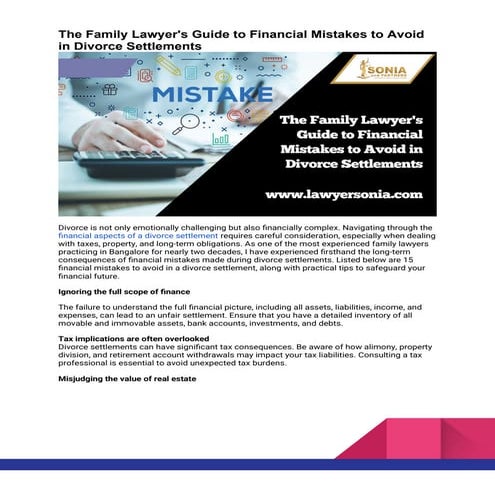 How to Avoid the Top Ten Mistakes in Divorce Litigation.docx