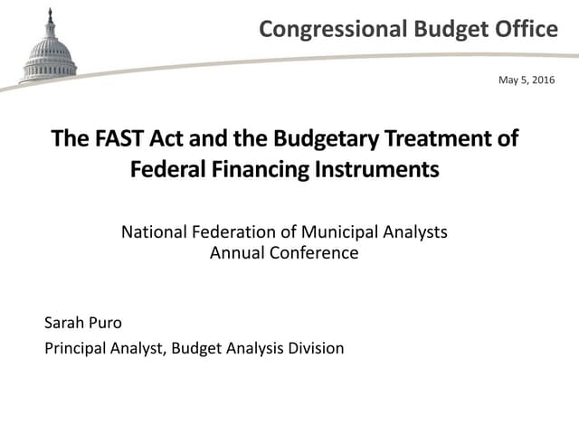 The FAST Act and the Budgetary Trea...