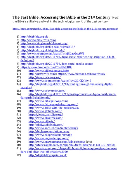The Fast Bible (Links)
