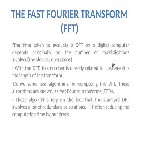 The Discrete Fourierdct Transform & FAST FOURIER TRANSFORM .pptx