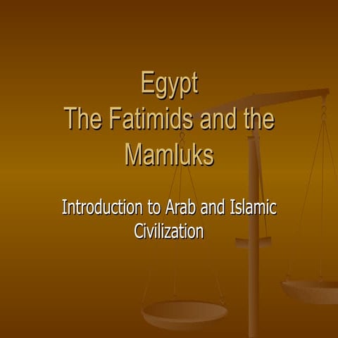 The fatimids and the mamluks