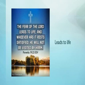 The fear of the lord 