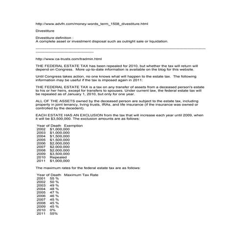 The federal estate tax