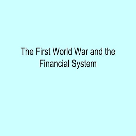 The federal reserve act 1913 and world war i
