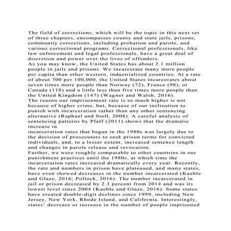 The field of corrections, which will be the topic in this next set.docx