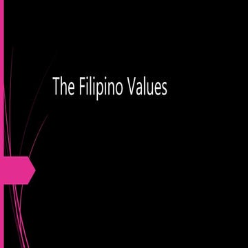 The filipino values