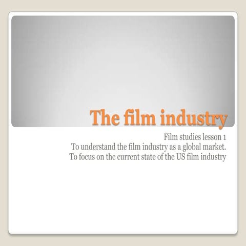 The film industry lesson 2 conglomarates | PPT