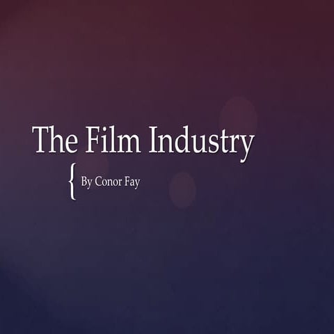 The Film Industry Research-Conor Fay