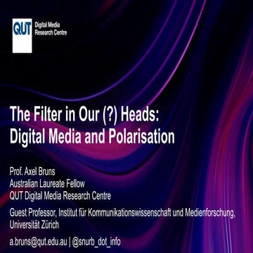 The Filter in Our (?) Heads: Digital Media and Polarisation