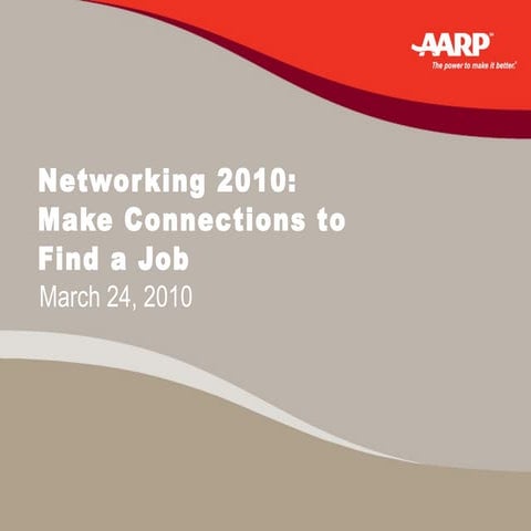 Networking 2010 - Make Connections to Find a Job 