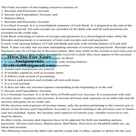 The Final Accounts of non-trading concerns consists of1. Receipts.pdf