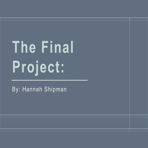 The final project | PPTX