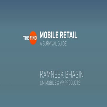 TheFind presentation for Mobile Innovations Summit. New York March 2015