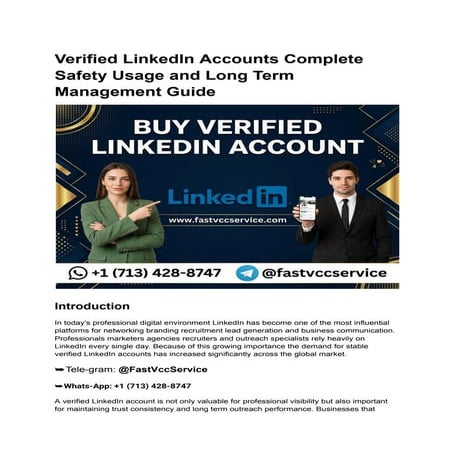 Comprehensive Guide to Verified LinkedIn Account Safety and Management ...