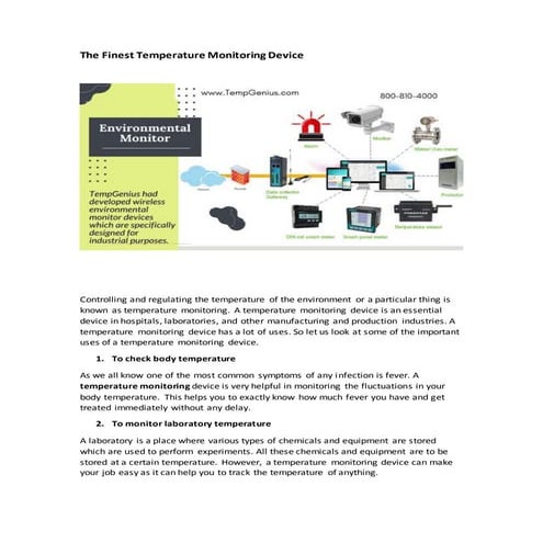 The Finest Temperature Monitoring Device.doc