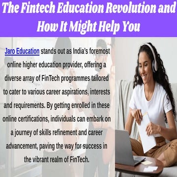 The Fintech Education Revolution and How It Might Help You.pptx ...