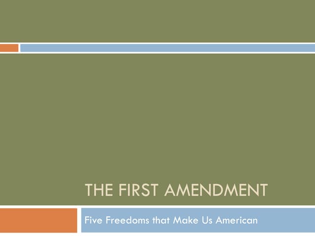 The First Amendment CP